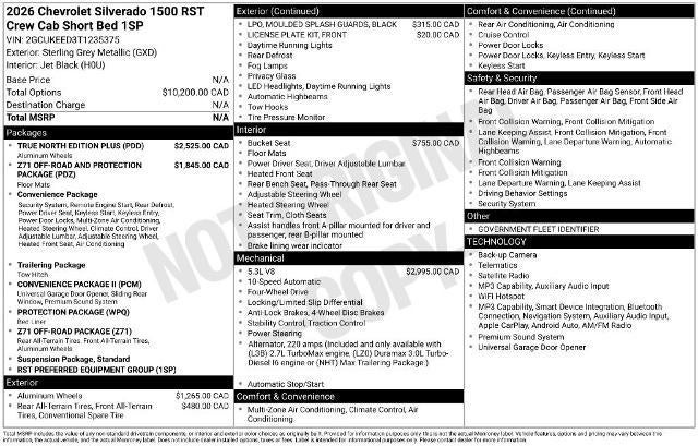 2026 Chevrolet Silverado 1500 RST