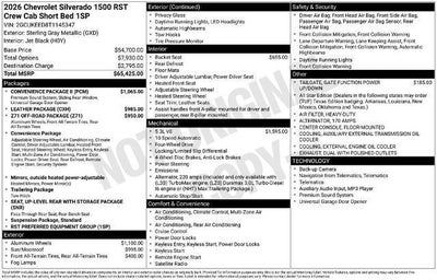 2026 Chevrolet Silverado 1500 RST