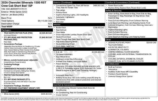 2026 Chevrolet Silverado 1500 RST
