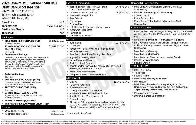 2026 Chevrolet Silverado 1500 RST