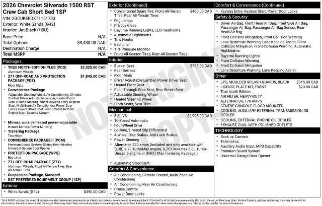 2026 Chevrolet Silverado 1500 RST