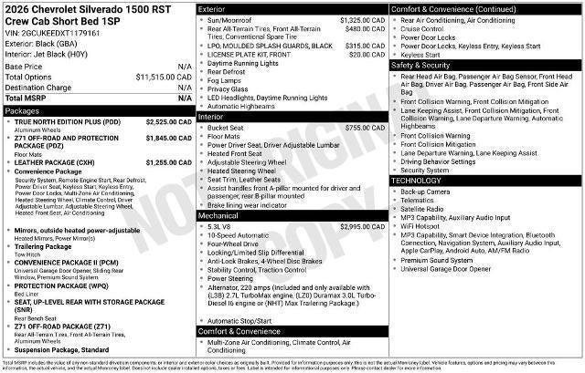 2026 Chevrolet Silverado 1500 RST