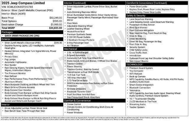 2025 Jeep Compass Limited 4x4