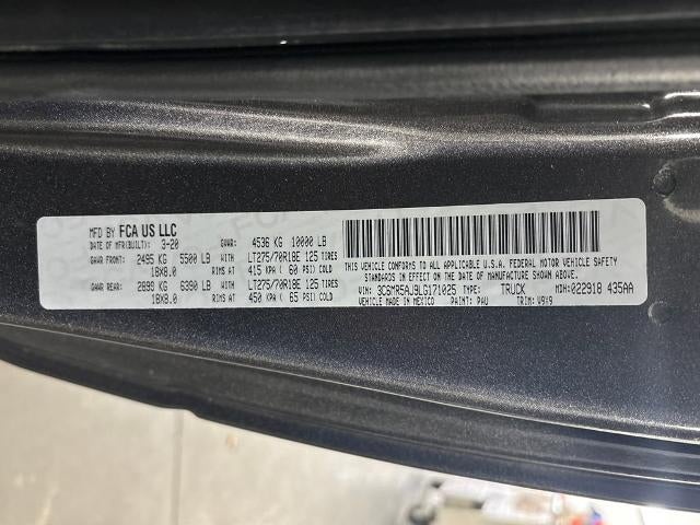 2020 RAM 2500 Tradesman Regular Cab 4X4 8' Box