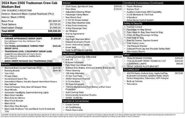 2024 RAM 2500 Tradesman Crew Cab 4x4 6'4" Box