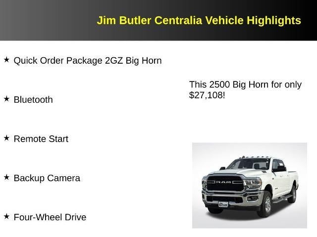 2021 RAM 2500 Big Horn Crew Cab 4x4 6'4" Box