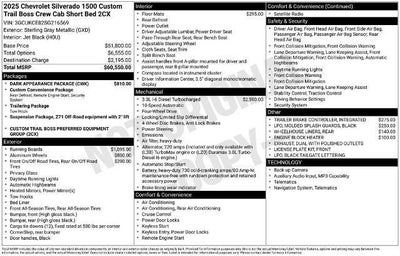 2025 Chevrolet Silverado 1500 Custom Trail Boss