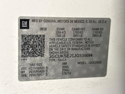 2018 Chevrolet Silverado 1500 LTZ