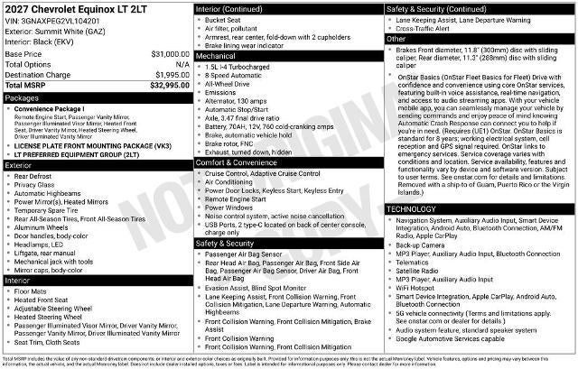 2027 Chevrolet Equinox LT
