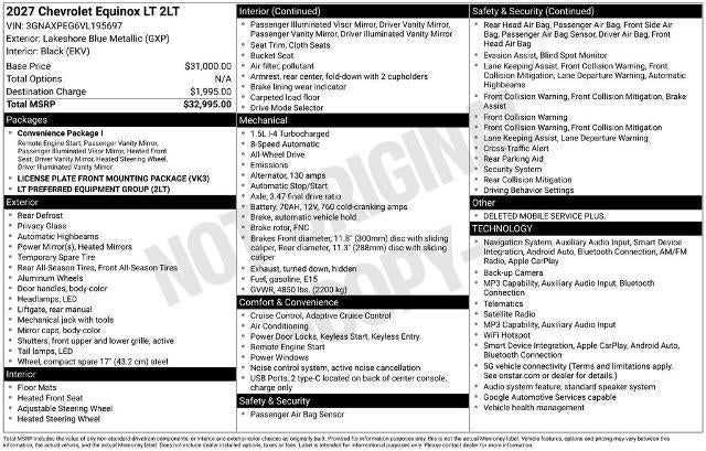 2027 Chevrolet Equinox LT