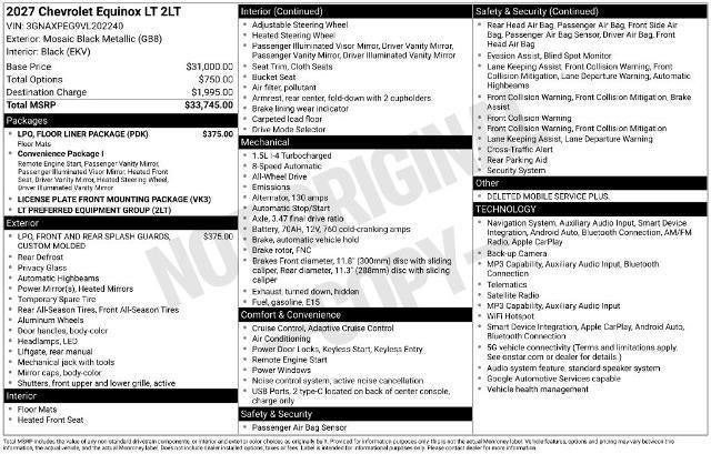 2027 Chevrolet Equinox LT