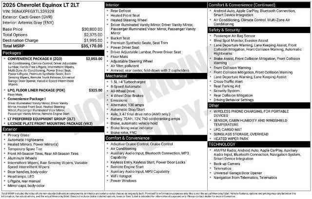 2026 Chevrolet Equinox LT
