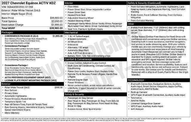 2027 Chevrolet Equinox ACTIV