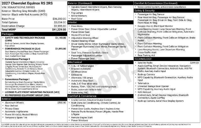 2027 Chevrolet Equinox RS