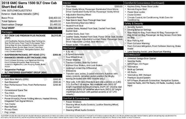 2018 GMC Sierra 1500 SLT