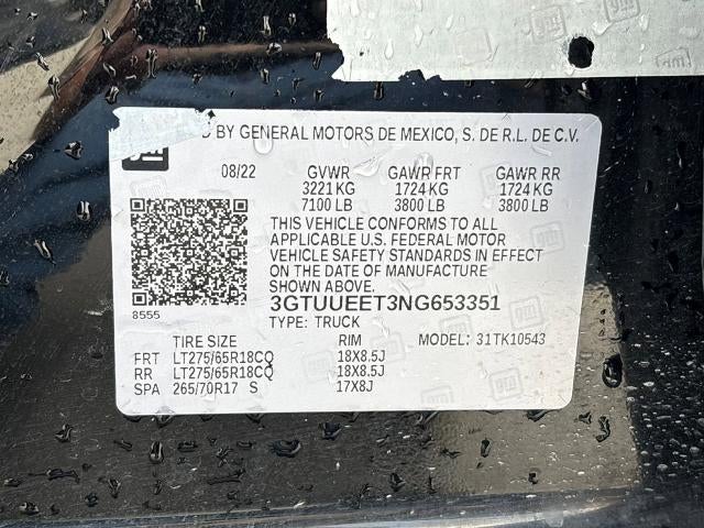 2022 GMC Sierra 1500 AT4