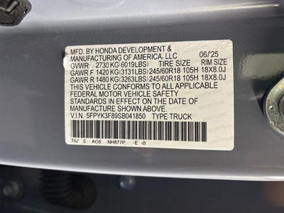 2025 Honda Ridgeline Black Edition