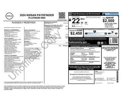 2024 Nissan Pathfinder Platinum 4WD