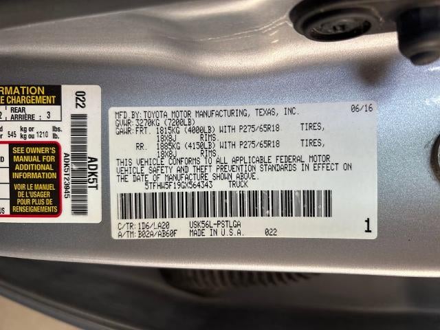2016 Toyota Tundra Limited 5.7L V8