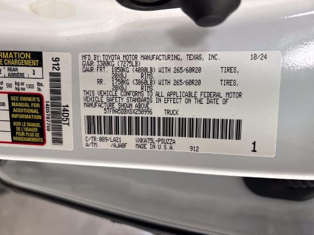 2025 Toyota Tundra 4WD Platinum