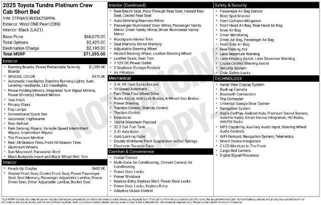 2025 Toyota Tundra 4WD Platinum