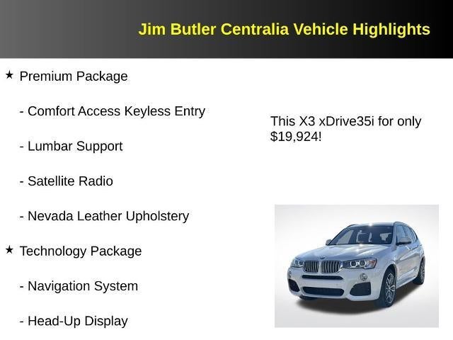 2016 BMW X3 xDrive35i