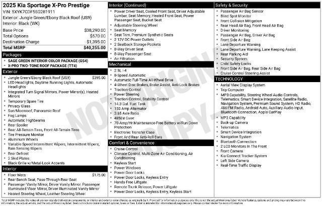 2025 Kia Sportage X-Pro Prestige