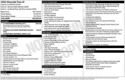 2026 Chevrolet Trax LS