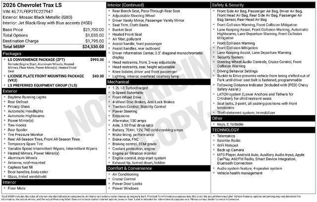 2026 Chevrolet Trax LS