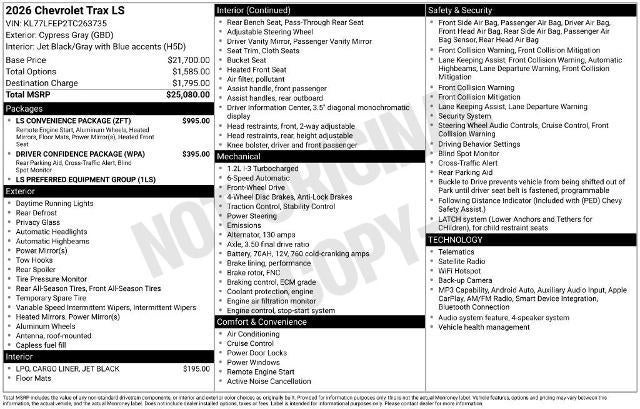 2026 Chevrolet Trax LS