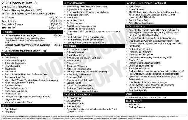 2026 Chevrolet Trax LS
