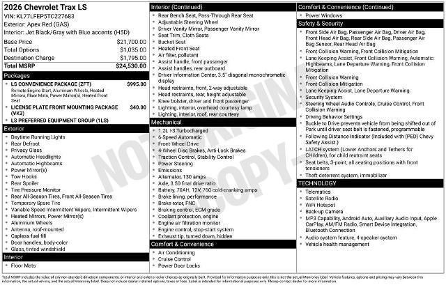 2026 Chevrolet Trax LS
