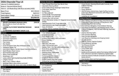 2026 Chevrolet Trax LS