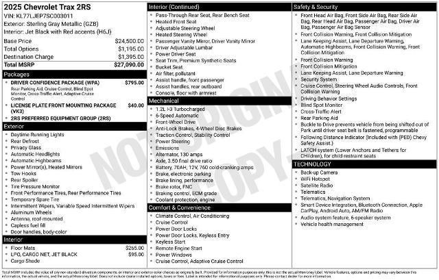 2025 Chevrolet Trax 2RS