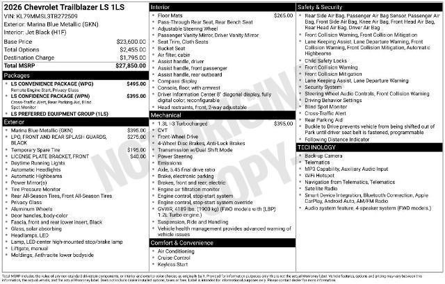 2026 Chevrolet Trailblazer LS