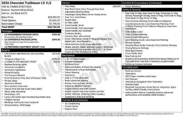 2026 Chevrolet Trailblazer LS