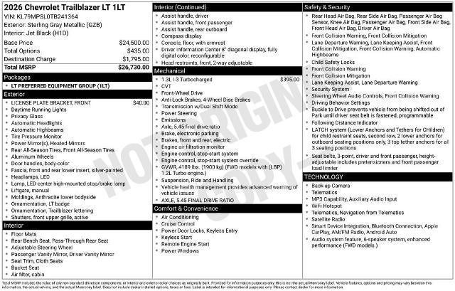 2026 Chevrolet Trailblazer LT