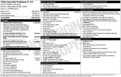 2026 Chevrolet Trailblazer LT