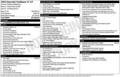 2026 Chevrolet Trailblazer LT