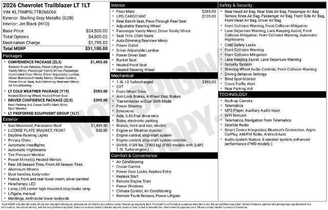 2026 Chevrolet Trailblazer LT