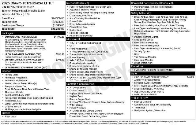 2025 Chevrolet Trailblazer LT