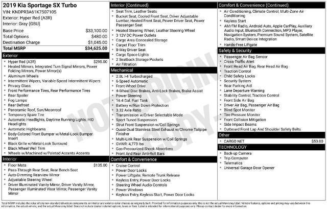 2019 Kia Sportage SX Turbo