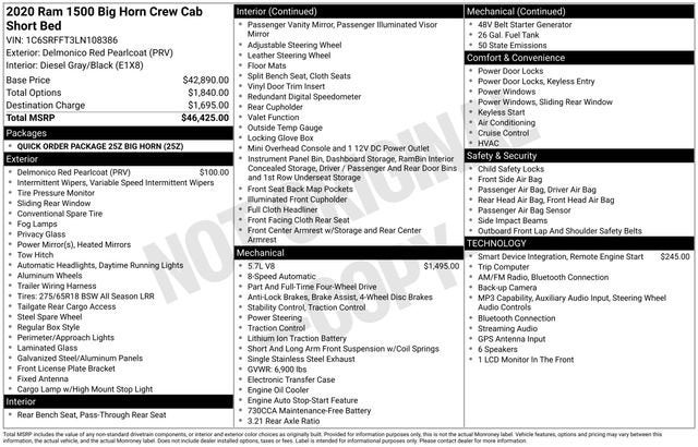 2020 RAM 1500 Big Horn