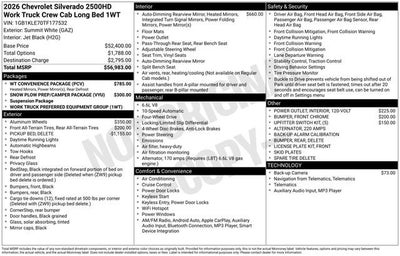 2026 Chevrolet Silverado 2500 HD WT