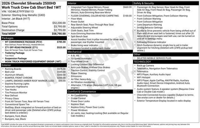 2026 Chevrolet Silverado 2500 HD WT