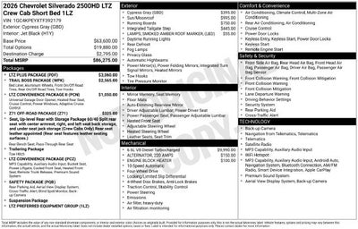 2026 Chevrolet Silverado 2500 HD LTZ