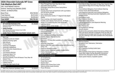 2026 Chevrolet Colorado WT