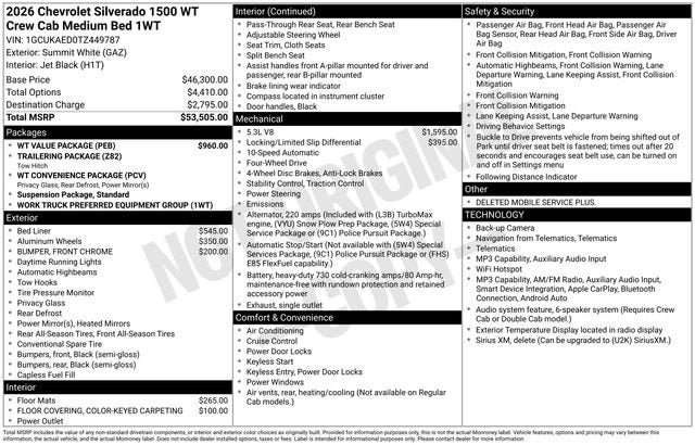 2026 Chevrolet Silverado 1500 WT