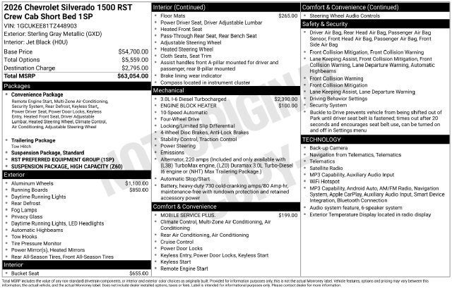 2026 Chevrolet Silverado 1500 RST