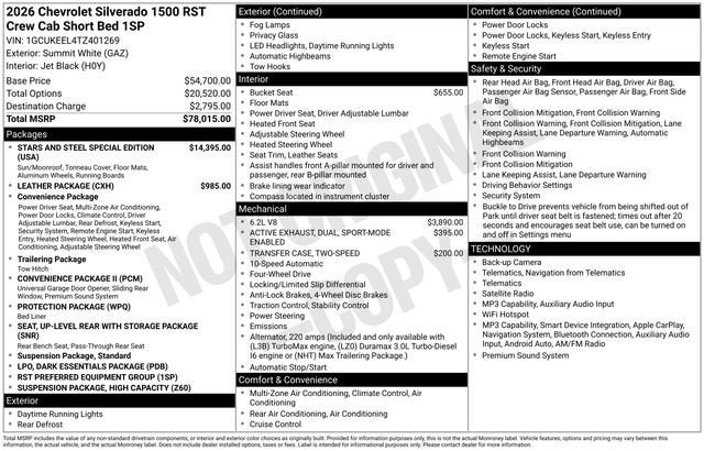2026 Chevrolet Silverado 1500 RST